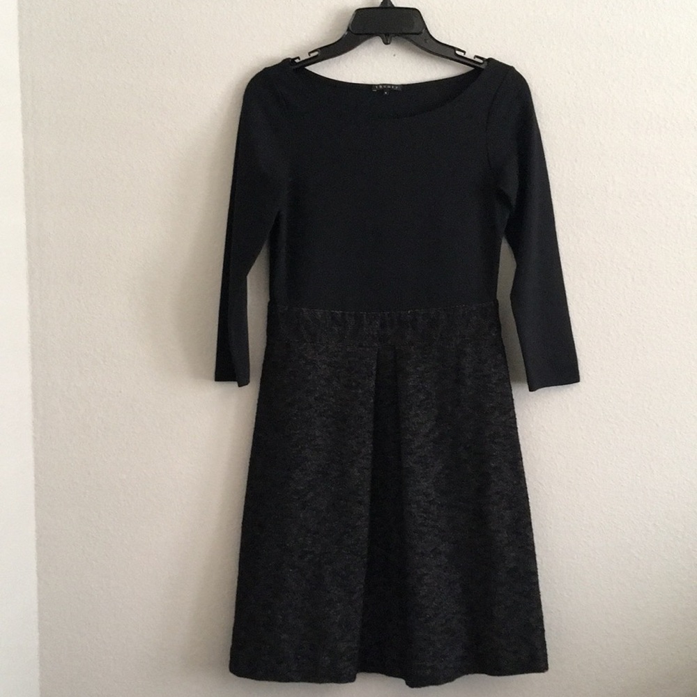 🔥Theory Fit and Flare Black Dress